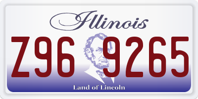 IL license plate Z969265