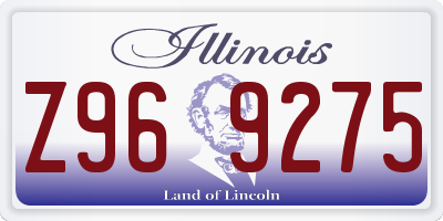 IL license plate Z969275