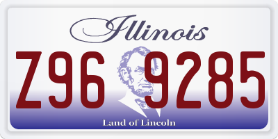 IL license plate Z969285