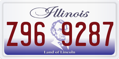 IL license plate Z969287