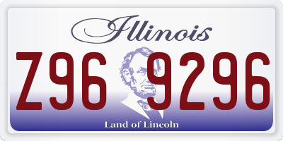 IL license plate Z969296