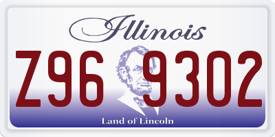 IL license plate Z969302
