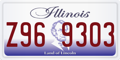 IL license plate Z969303