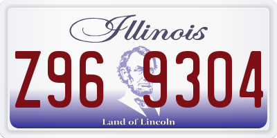 IL license plate Z969304