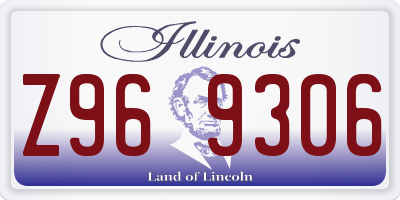IL license plate Z969306