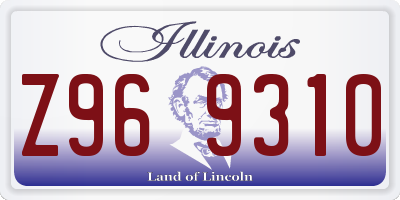 IL license plate Z969310