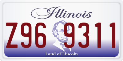 IL license plate Z969311