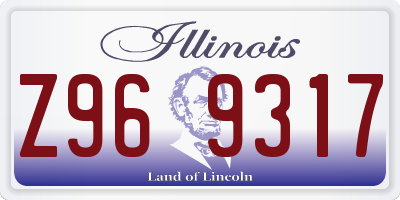 IL license plate Z969317