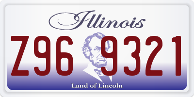 IL license plate Z969321