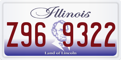 IL license plate Z969322