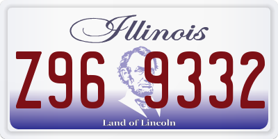 IL license plate Z969332