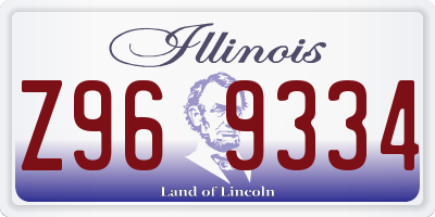 IL license plate Z969334