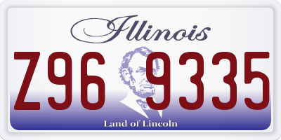 IL license plate Z969335