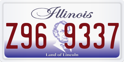 IL license plate Z969337