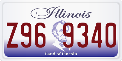 IL license plate Z969340