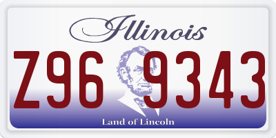 IL license plate Z969343