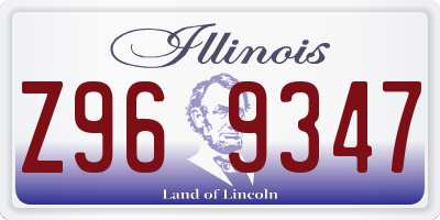 IL license plate Z969347