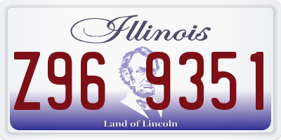 IL license plate Z969351