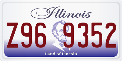 IL license plate Z969352