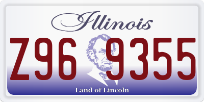 IL license plate Z969355