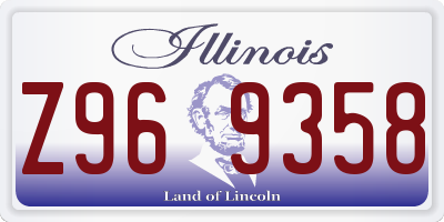 IL license plate Z969358