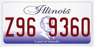 IL license plate Z969360