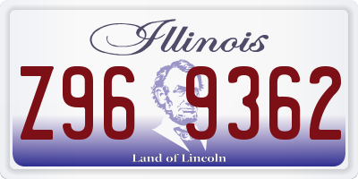 IL license plate Z969362