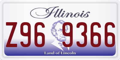 IL license plate Z969366