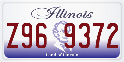 IL license plate Z969372