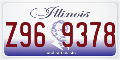 IL license plate Z969378