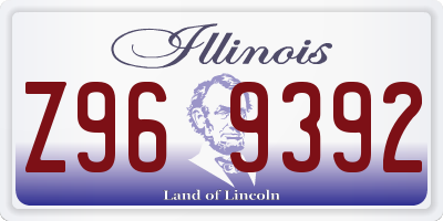 IL license plate Z969392