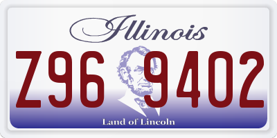 IL license plate Z969402
