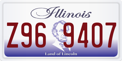 IL license plate Z969407