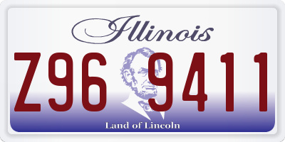 IL license plate Z969411