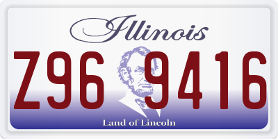 IL license plate Z969416