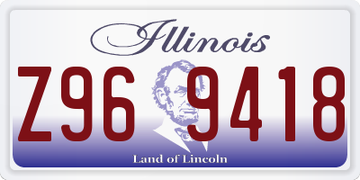 IL license plate Z969418