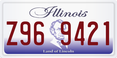 IL license plate Z969421