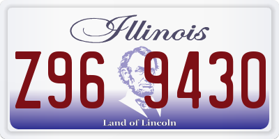 IL license plate Z969430