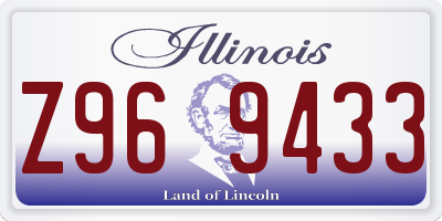 IL license plate Z969433
