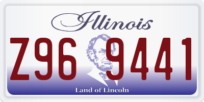 IL license plate Z969441