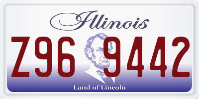 IL license plate Z969442