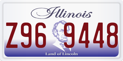 IL license plate Z969448