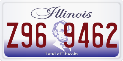 IL license plate Z969462