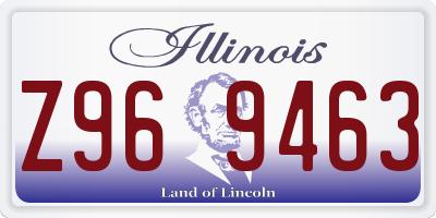 IL license plate Z969463
