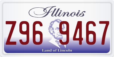 IL license plate Z969467