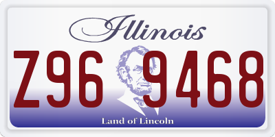 IL license plate Z969468