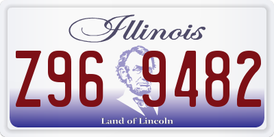 IL license plate Z969482