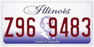 IL license plate Z969483