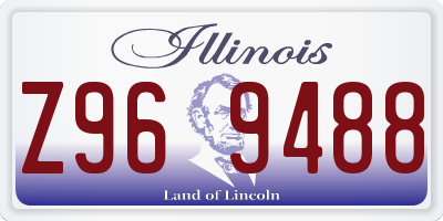 IL license plate Z969488