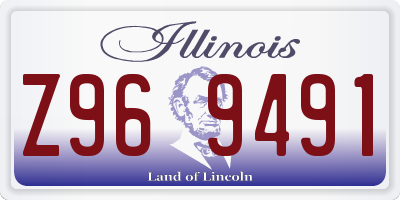 IL license plate Z969491